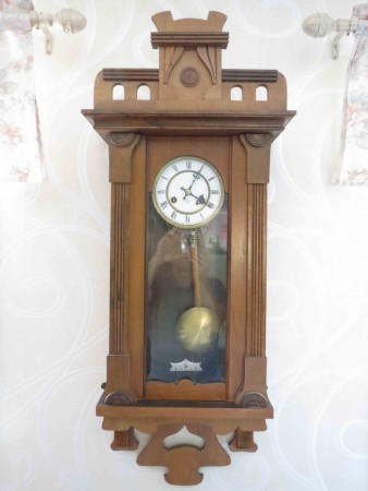 4766 - Hodiny nastenne secesni Junghans 1910 funkcni V - 100 cm -  4 300 kc